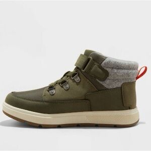 Kids Olive Green High-Top Shoes